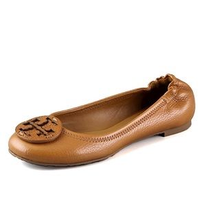 Tory Burch Reva Tumbled Leather Flats